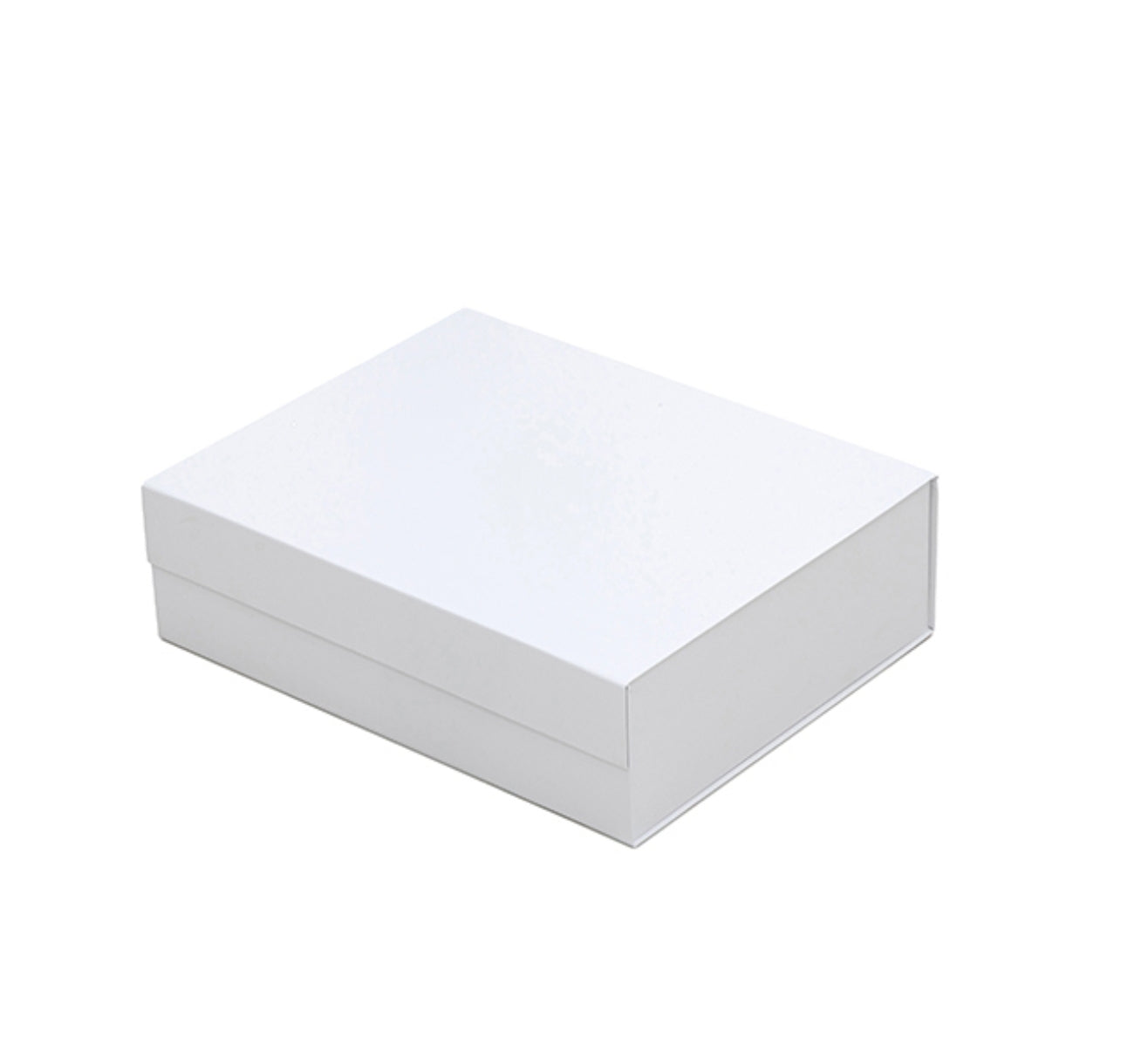 White rectangular box on a white background